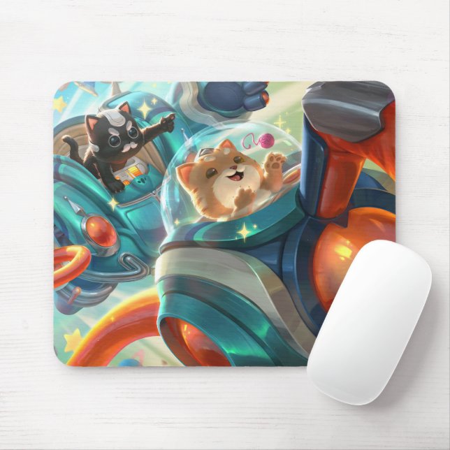 Steam Golem Gaming Mousepad | Customisable pad (With Mouse)