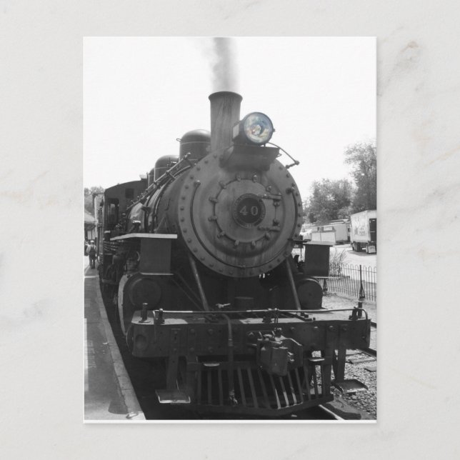 steam Locomotive #40 Postcard (Front)
