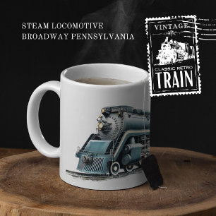 Steam Locomotive Broadway Pennsylvania Two-Tone Coffee Mug
