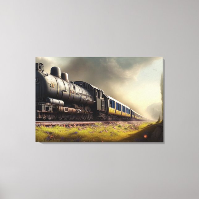 Steam Locomotive Canvas Print (Front)