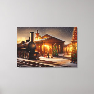 Steam Locomotive Canvas Print