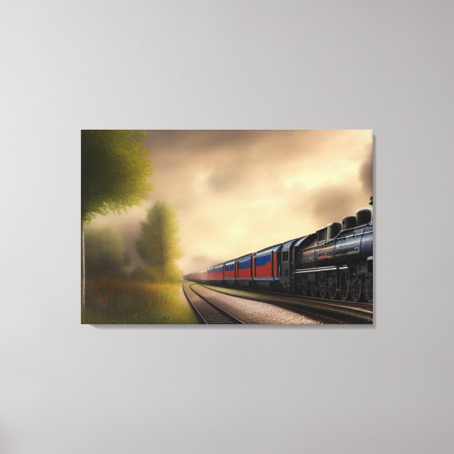 Steam Locomotive Canvas Print (Front)