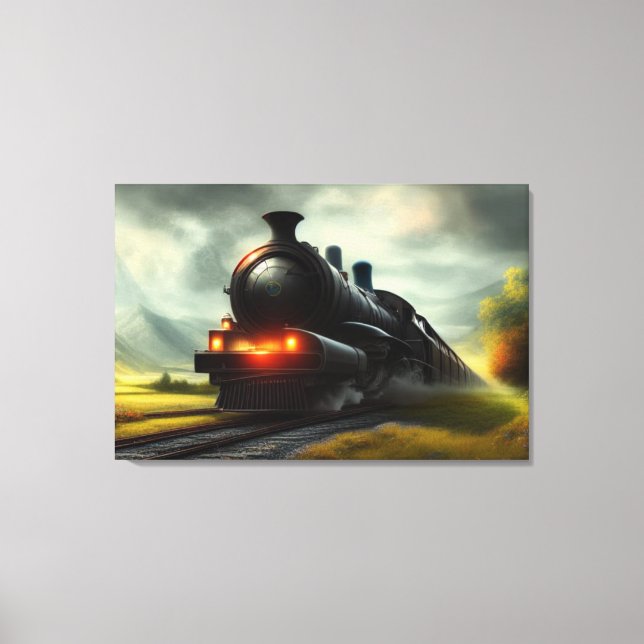 Steam Locomotive Canvas Print (Front)