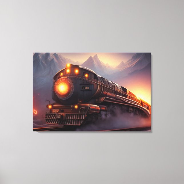 Steam Locomotive Canvas Print (Front)