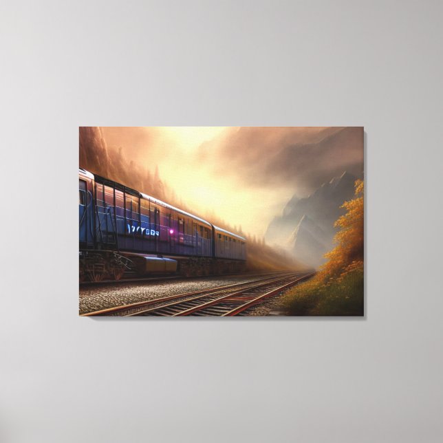 Steam Locomotive Canvas Print (Front)