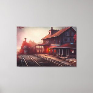 Steam Locomotive Canvas Print