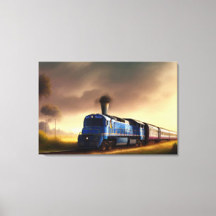 Steam Locomotive Canvas Print