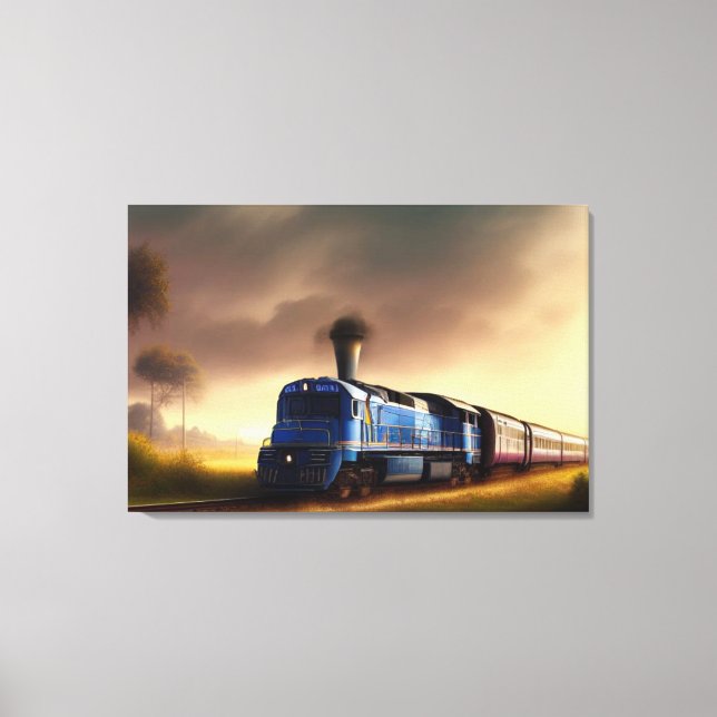 Steam Locomotive Canvas Print (Front)