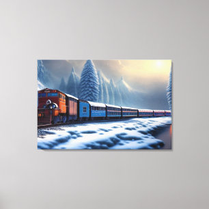 Steam Locomotive Canvas Print