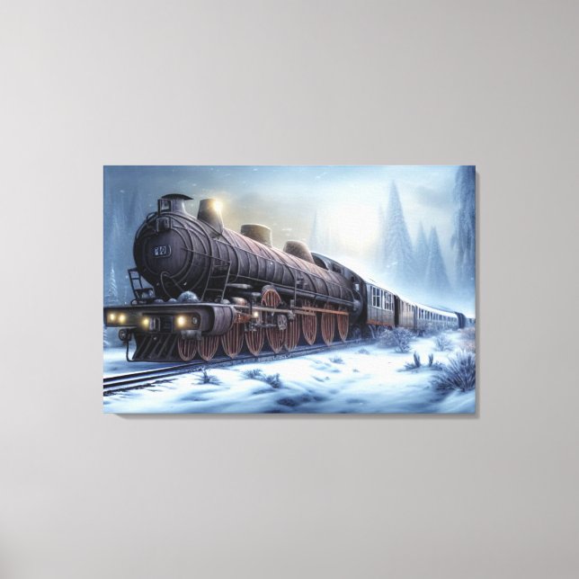 Steam Locomotive Canvas Print (Front)