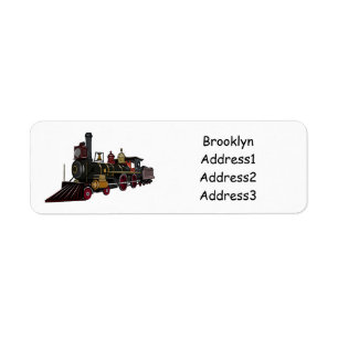 Steam locomotive cartoon illustration 