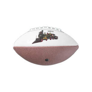 Steam locomotive cartoon illustration  american football