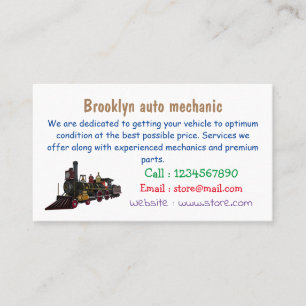 Steam locomotive cartoon illustration  business card