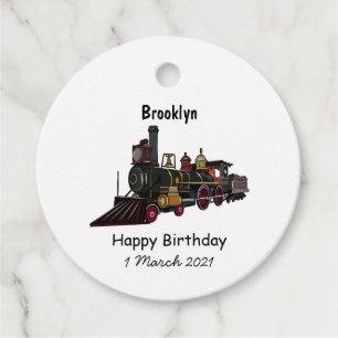 Steam locomotive cartoon illustration favour tags