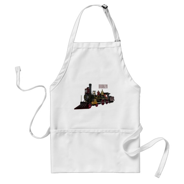Steam locomotive cartoon illustration  standard apron (Front)