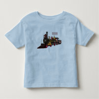 Steam locomotive cartoon illustration