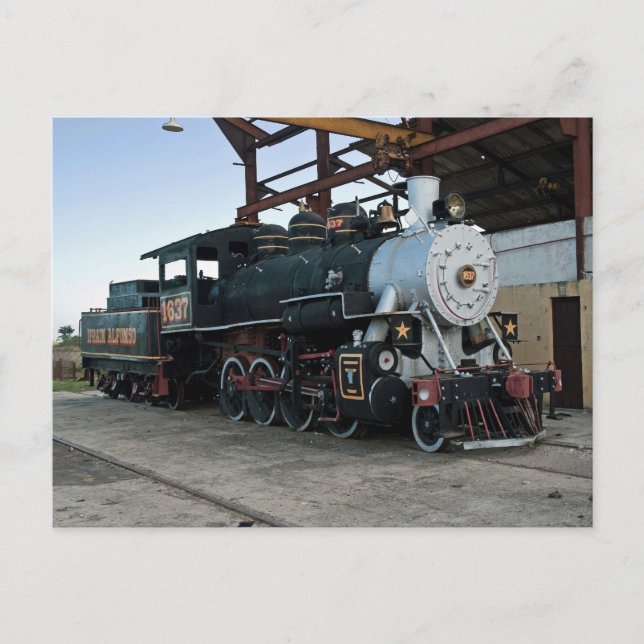 Steam locomotive, Cuba Postcard (Front)