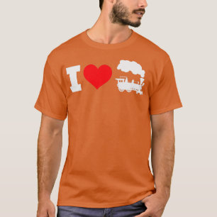 Steam locomotive I Love I love red heart 1 T-Shirt