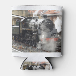 Steam locomotive in station can cooler