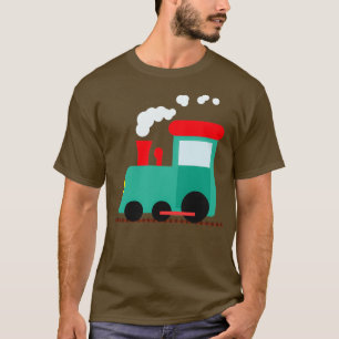 Steam locomotive on rail for children boys Kids T-Shirt