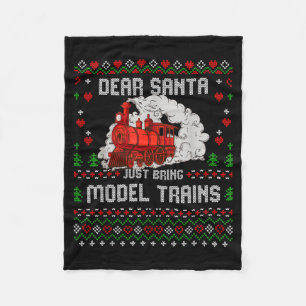 Steam Model Trains Collector Christmas Ugly Xmas S Fleece Blanket