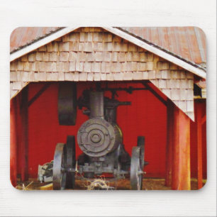 Steam powered Antique Tracter Mouse Mat