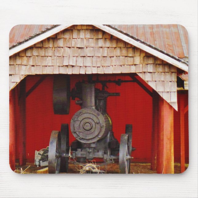 Steam powered Antique Tracter Mouse Mat (Front)