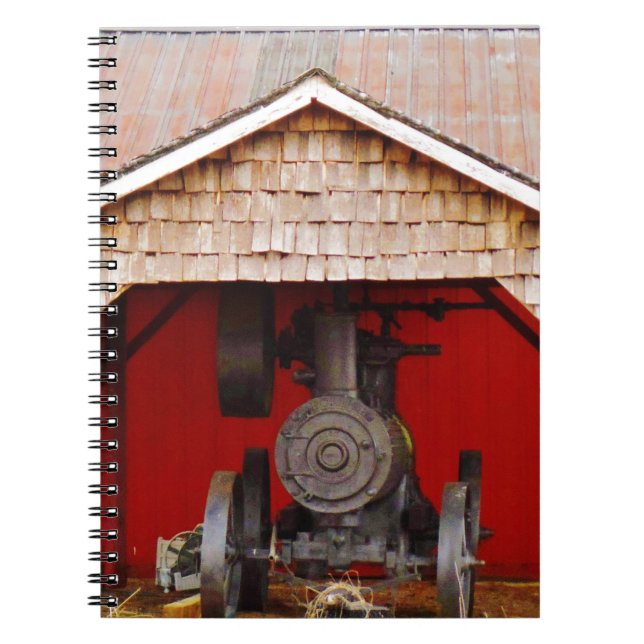 Steam powered Antique Tracter Notebook (Front)
