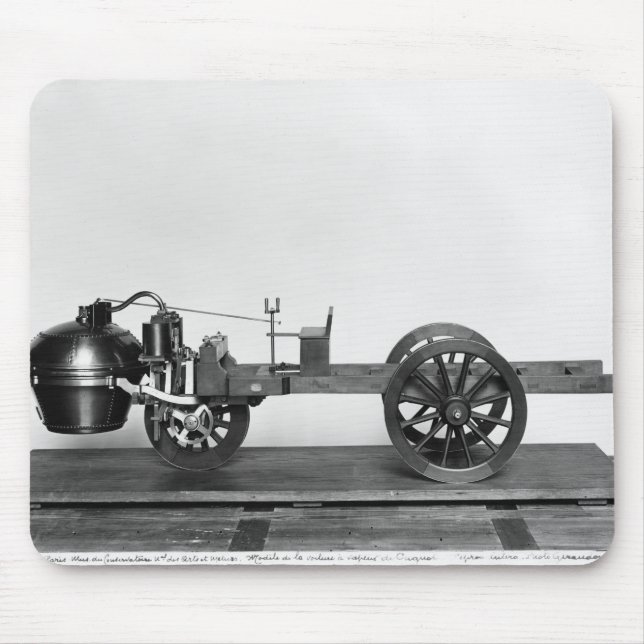 Steam-powered car invented mouse mat (Front)