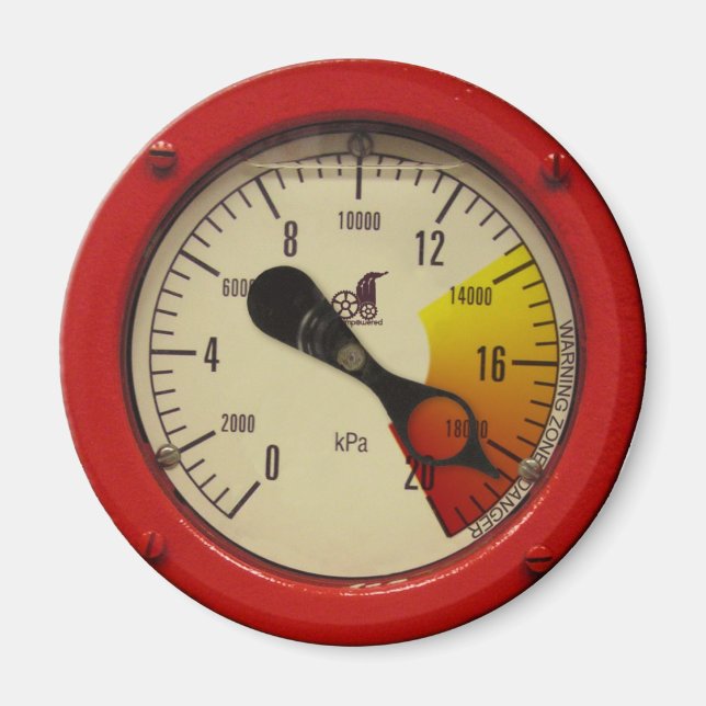 Steam Pressure Gauge - Warning! Magnet (Front)