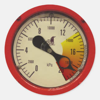 Steam Pressure Gauge - Warning! Stickers