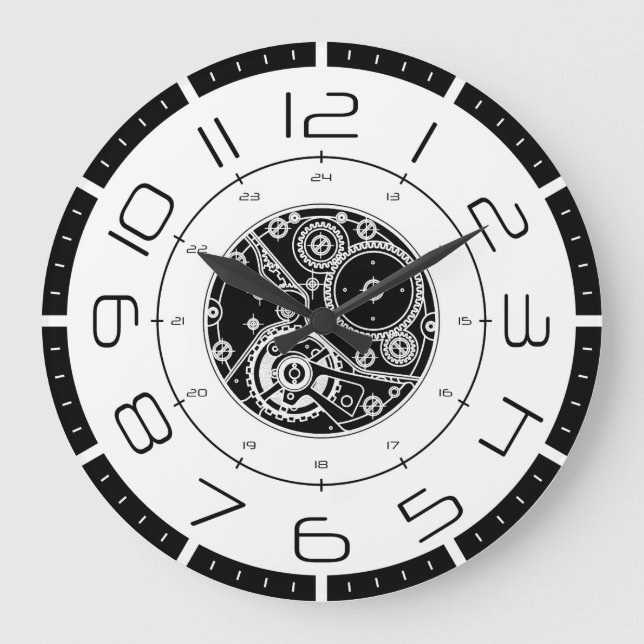 STEAM PUNK 24-HOUR LARGE CLOCK (Front)
