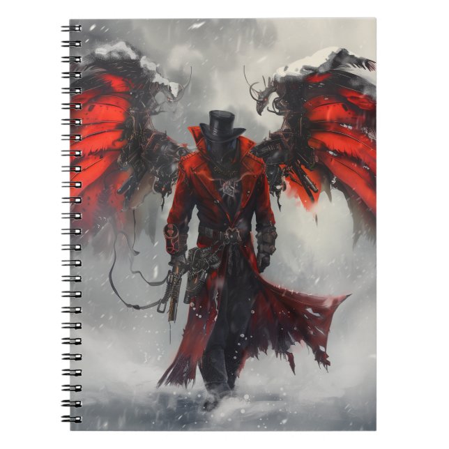 Steam Punk Fire Demon Digital Art Notebook (Front)