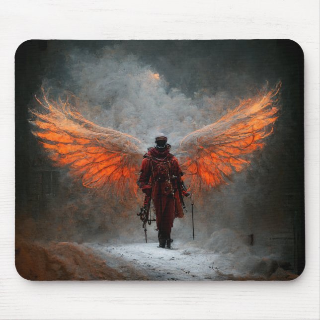 Steam Punk Fire Demon Mouse Mat (Front)