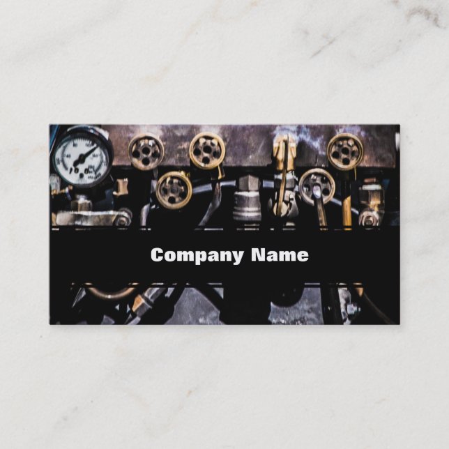 Steam Punk Gears and Gauges Business Card (Front)