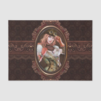 Steam Punk Gears Modern Retro Abstract Pattern Tissue Paper