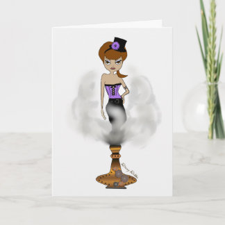 Steam Punk Jeanie Greeting Card