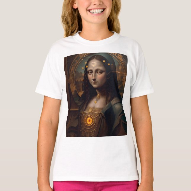 Steam Punk Mona Lisa  T-Shirt (Front)