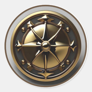Steam Punk Steampunk #1 Compass Classic Round Sticker