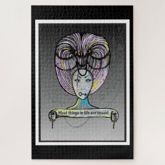 Steam punk style Rococo lady illustration  Jigsaw Puzzle