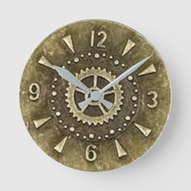 Steam punk style round clock (Front)