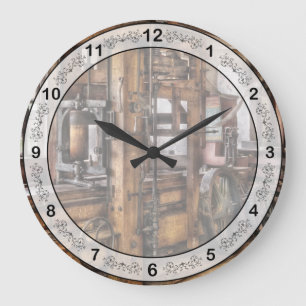 Steam Punk - The Press Large Clock