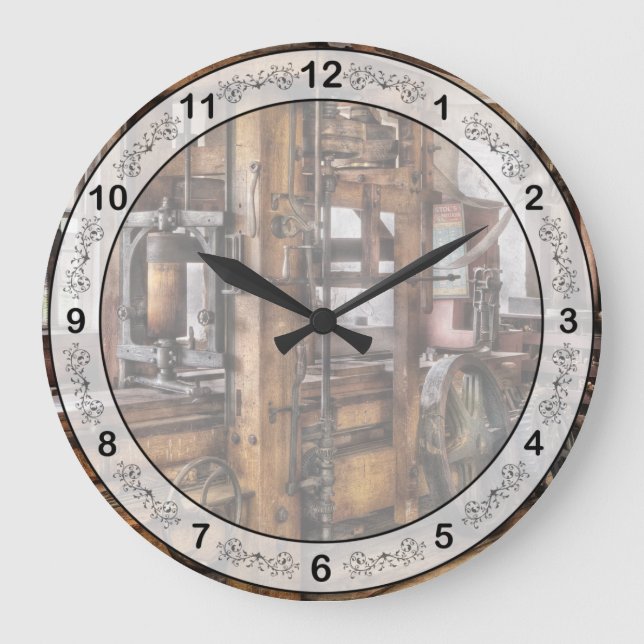Steam Punk - The Press Large Clock (Front)