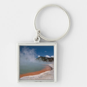 Steam rising from Champagne Pool at WAI-O-TAPU Key Ring