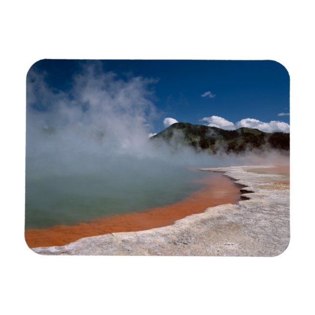 Steam rising from Champagne Pool at WAI-O-TAPU Magnet (Horizontal)