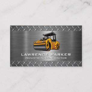 Steam Roller   Steel   Construction Business Card