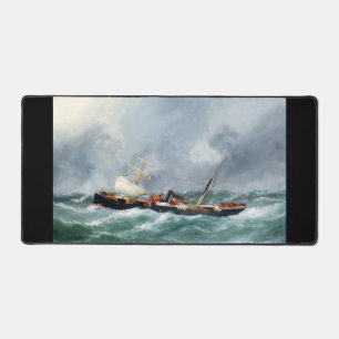 Steam sailing ship Finsbury 1881 Desk Mat