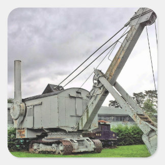 steam shovel 1 square sticker