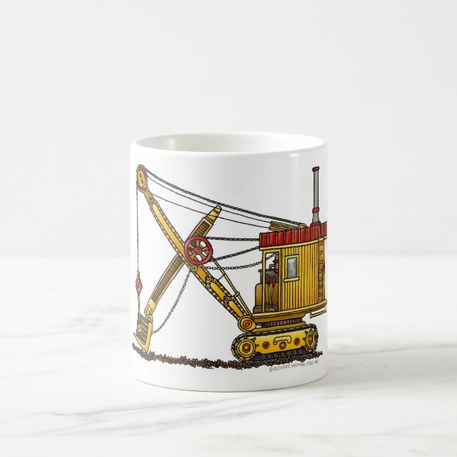Steam Shovel Digger Construction Mugs (Center)