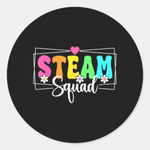 Steam Squad Back To School Steam Teacher Students Classic Round Sticker